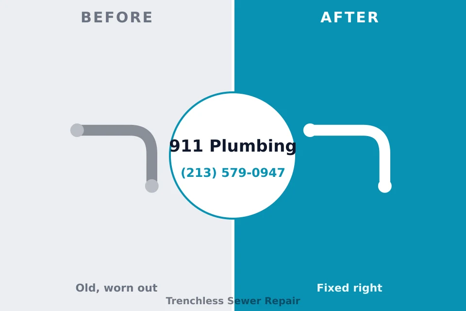 Before and after: plumbing repair East Aurora, NY